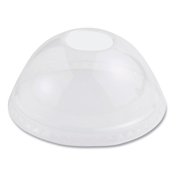 World Centric PLA Clear Cold Cup Lids, Dome Lid, Fits 9 oz to 24 oz Cups, PK1000 CPLCS12D